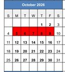 District School Academic Calendar for Indian Springs Elementary for October 2026