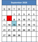 District School Academic Calendar for Indian Springs Elementary for September 2026