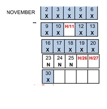 District School Academic Calendar for Chula Vista Senior High for November 2026