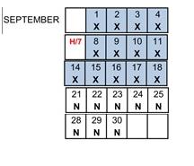 District School Academic Calendar for Chula Vista Senior High for September 2026