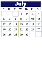 District School Academic Calendar for Gray for July 2026