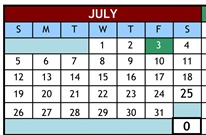 District School Academic Calendar for Cold Stream Alternative for July 2026