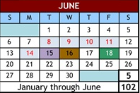 District School Academic Calendar for Cold Stream Alternative for June 2027