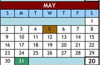 District School Academic Calendar for Cold Stream Alternative for May 2027