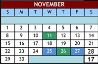 District School Academic Calendar for Cold Stream Alternative for November 2026