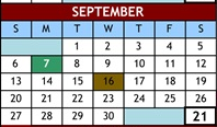District School Academic Calendar for Cold Stream Alternative for September 2026