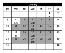 District School Academic Calendar for Temecula Preparatory for January 2027