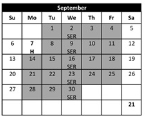 District School Academic Calendar for Temecula Preparatory for September 2026