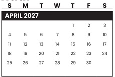 District School Academic Calendar for Rover Elementary School for April 2027