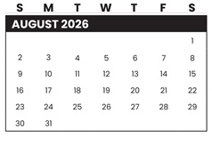 District School Academic Calendar for Rover Elementary School for August 2026