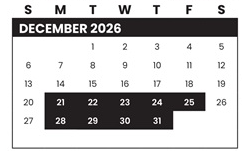 District School Academic Calendar for Rover Elementary School for December 2026