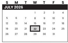 District School Academic Calendar for Rover Elementary School for July 2026