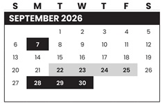 District School Academic Calendar for Rover Elementary School for September 2026