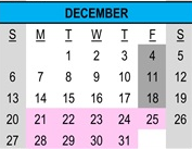 District School Academic Calendar for Fruitdale Elementary School for December 2026