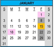 District School Academic Calendar for Fruitdale Elementary School for January 2027