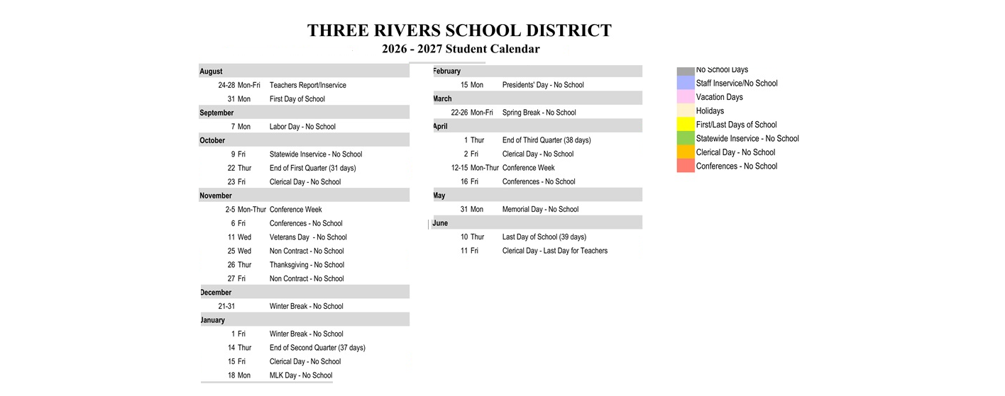 District School Academic Calendar Key for Fruitdale Elementary School