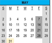 District School Academic Calendar for Fruitdale Elementary School for May 2027