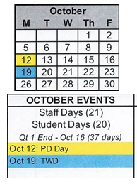 District School Academic Calendar for Clinton Elementary School for October 2026