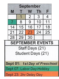 District School Academic Calendar for Clinton Elementary School for September 2026