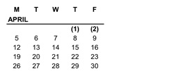 District School Academic Calendar for Sherman Elementary School for April 2027