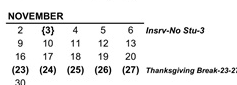 District School Academic Calendar for Sherman Elementary School for November 2026