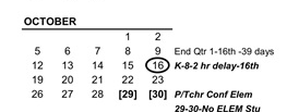 District School Academic Calendar for Sherman Elementary School for October 2026