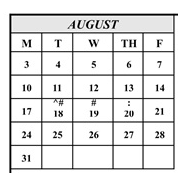 District School Academic Calendar for Edison Elementary for August 2026