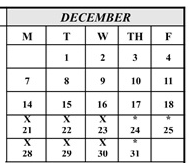 District School Academic Calendar for Edison Elementary for December 2026