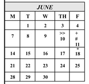 District School Academic Calendar for Edison Elementary for June 2027