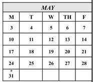 District School Academic Calendar for Edison Elementary for May 2027