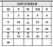 District School Academic Calendar for Edison Elementary for November 2026