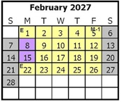 District School Academic Calendar for Discovery Charter for February 2027