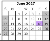 District School Academic Calendar for Discovery Charter for June 2027