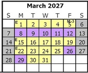 District School Academic Calendar for Discovery Charter for March 2027