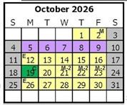 District School Academic Calendar for Discovery Charter for October 2026