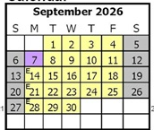 District School Academic Calendar for Discovery Charter for September 2026