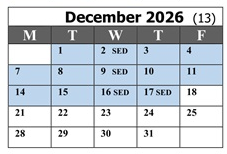 District School Academic Calendar for Maple Elementary for December 2026