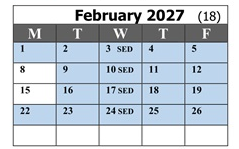 District School Academic Calendar for Maple Elementary for February 2027
