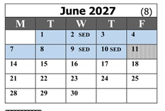 District School Academic Calendar for Maple Elementary for June 2027