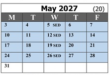 District School Academic Calendar for Maple Elementary for May 2027