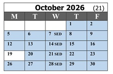 District School Academic Calendar for Maple Elementary for October 2026
