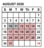District School Academic Calendar for Marvin A. Dutcher Middle for August 2026