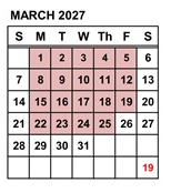 District School Academic Calendar for Marvin A. Dutcher Middle for March 2027