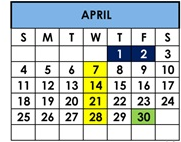 District School Academic Calendar for Forest Charter for April 2027
