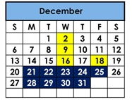 District School Academic Calendar for Forest Charter for December 2026