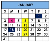 District School Academic Calendar for Forest Charter for January 2027