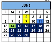 District School Academic Calendar for Forest Charter for June 2027