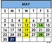 District School Academic Calendar for Forest Charter for May 2027