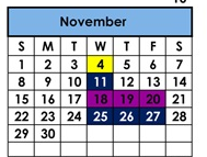 District School Academic Calendar for Forest Charter for November 2026