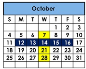 District School Academic Calendar for Forest Charter for October 2026
